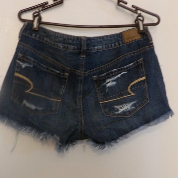 American Eagle Outfitters " Tomgirl Shortie" Distressed Embroidered Stars Shorts - Picture 5 of 7